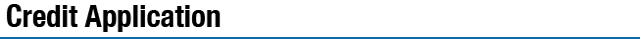 Credit Application Header