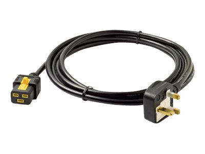 APC  power cable IEC 60320 C19 to BS 1363A 10 ft AP8756