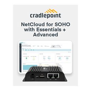 CradlePoint    NetCloud SOHO Ruggedized Branch Essentials and Advanced Plan subscription license     with IBR600C router with WiFi (150 Mb… BHD3-600C150M-VN