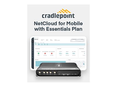 CradlePoint     NetCloud Essentials for Mobile Routers (Prime) subscription license + Support   with IBR1700 router with WiFi (600Mbps mode… MA1-1700600M-NNA