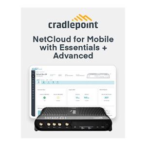 CradlePoint    NetCloud Mobile Essentials + Advanced Package subscription license   with IBR1700 router with WiFi (1200Mbps modem), no AC… MAA1-1700120B-NA