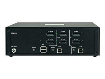 Tripp Lite   Secure KVM Switch 2-Port Dual-Monitor DisplayPort 4K NIAP TAA KVM / audio / USB switch 2 ports TAA Compliant B002A-DP2A2