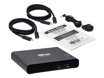 Tripp Lite   USB C KVM Dock 2-Port 4K HDMI USB-A Hub PD Charging USB 3.2 Gen 1 Black KVM switch 2 ports TAA Compliant B003-HC2-DOCK1