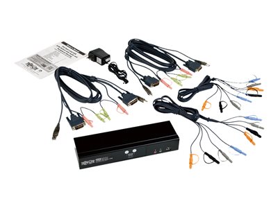 Tripp Lite   2-Port DVI Dual-Link / USB KVM Switch w/ Audio & Cables KVM / audio switch 2 ports TAA Compliant B004-DUA2-HR-K