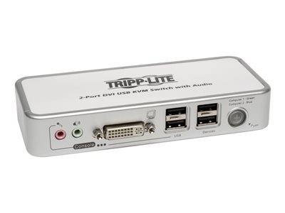 Tripp Lite   2-Port Compact DVI / USB KVM Switch w/ Audio and Cable Kit KVM switch 2 ports B004-DUA2-K-R