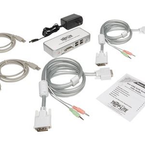 Tripp Lite   2-Port Compact DVI / USB KVM Switch w/ Audio and Cable Kit KVM switch 2 ports B004-DUA2-K-R