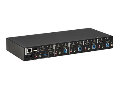 Tripp Lite   4-Port HDMI Dual-Display KVM Switch 4K 60 Hz, USB 3.2 Gen 1, HDCP 2.2, USB Sharing KVM / audio / USB switch 4 ports rack-mountabl… B006-HD2UA4