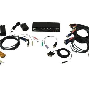 Tripp Lite   4-Port Desktop KVM Switch Audio, 2-Port USB, On-Screen Display & Cables KVM / audio switch 4 ports B006-VUA4-K-R