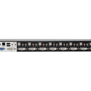 Tripp Lite   8-Port DVI/USB KVM Switch with Audio and USB 2.0 Peripheral Sharing, 1U Rack-Mount, Single-Link, 1920 x 1200 (1080p) KVM / audio… B024-DUA8-SL