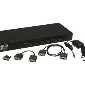 Tripp Lite   16-Port Rackmount USB / PS2 KVM Switch w/ On-Screen Display 1U KVM switch 16 ports rack-mountable B042-016
