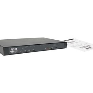 Tripp Lite   8-Port Cat5 KVM over IP Switch with Virtual Media 1 Local & 1 Remote User, 1U Rack-Mount, TAA KVM switch 8 ports rack-mountab… B064-008-01-IPG