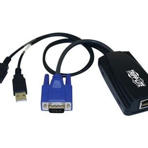 Tripp Lite   USB (2) Server Interface Unit Virtual Media KVM Switch HD15 USB RJ45 keyboard / video / mouse / USB adapter B078-101-USB2