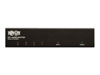 Tripp Lite   4-Port DVI Single Link Video / Audio Splitter / Booster DVIF/2xF TAA video/audio splitter 4 ports TAA Compliant B116-004A