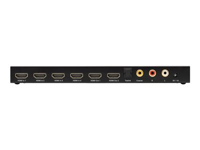 Tripp Lite   4×2 HDMI Matrix Switch/Splitter with Audio Extractor 4K @ 60Hz 4×2 matrix switcher / splitter / audio disembedder B118-2X4-4K-A