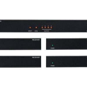 Tripp Lite HDMI over Cat6 Splitter/Extender Kit with PoC, 4 Ports 4K x 2K @ 60 Hz, 4:4:4, HDR, 125 ft. (38.1 m), TAA transmitter + 4 receiv… B127-004-H4H Tripp Lite HDMI over Cat6 Splitter/Extender Kit with PoC, 4 Ports 4K x 2K @ 60 Hz, 4:4:4, HDR, 125 ft. (38.1 m), TAA transmitter + 4 receiv… B127-004-H4H