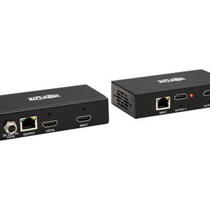 Tripp Lite   1 x 2 HDMI over Cat6 Extender/Splitter Kit, Transmitter/Receiver, PoC, 4K @ 60 Hz, 4:4:4, Up to 125 ft., TAA video/audio extender… B127-2A1-HH