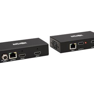 Tripp Lite 1 x 2 HDMI over Cat6 Extender/Splitter Kit, Transmitter/Receiver, PoC, 4K @ 60 Hz, 4:4:4, Up to 125 ft., TAA video/audio extender… B127-2A1-HH Tripp Lite 1 x 2 HDMI over Cat6 Extender/Splitter Kit, Transmitter/Receiver, PoC, 4K @ 60 Hz, 4:4:4, Up to 125 ft., TAA video/audio extender… B127-2A1-HH