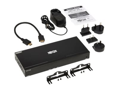 Tripp Lite   HDMI over Cat6 Splitter 4-Port 4K 60 Hz, HDR, 4:4:4, PoC, HDCP 2.2, 230 ft. (70.1 m), TAA video/audio extender TAA Compliant B127A-004-BH