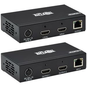 Tripp Lite   HDMI over Cat6 Extender Kit, 2-Port Transmitter/Receiver 4K 60 Hz, HDR, 4:4:4, PoC, 230 ft. (70.1 m), TAA video/audio extender… B127A-2A1-BHBH