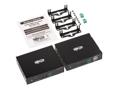 Tripp Lite   HDMI over Fiber Extender Kit 4K @ 60 Hz, HDR, RS-232, IR, USB, Duplex Multimode LC, 985 ft., TAA transmitter and receiver vid… B127F-1A1-MM-HH