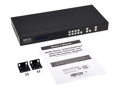 Tripp Lite   4×4 HDMI Matrix Switch/Splitter with Audio Extractor, Remote Access and Multi-Resolution Support, 4K 60 Hz, HDR video/audio swi… B302-4HX4H-4K