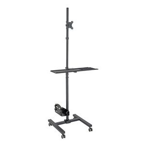 Tripp Lite   Mobile Workstation TV Floor Stand Cart Height-Adjustable w/ Monitor Mount 17-32in cart for LCD display / keyboard / mouse / CPU DMCS1732S