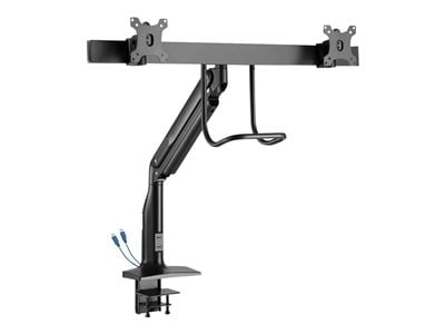 Tripp Lite   Safe-IT Precision-Placement Dual-Display Desk Clamp with Antimicrobial Tape for 17″ to 35″ Displays, USB Ports mounting kit for 2… DMPDD1735AM