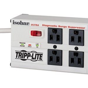 Tripp Lite   Isobar Surge Protector Metal 4 Outlet 6′ Cord 3330 Joules surge protector ISOBAR4ULTRA