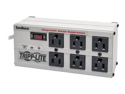 Tripp Lite   Isobar Surge Protector Metal 6 Outlet 6′ Cord 3330 Joules surge protector ISOBAR6