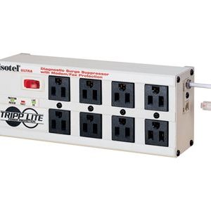 Tripp Lite   Isobar Surge Protector Metal RJ11 8 Outlet 12′ Cord 3840 Joules surge protector ISOTEL8ULTRA