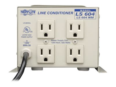 Tripp Lite   600W Line Conditioner w/ AVR / Surge Protection 120V 5A 60Hz 4 Outlet Power Conditioner line conditioner 600 Watt LS604WM