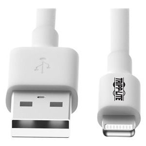 Tripp Lite   3ft Lightning USB Sync/Charge Cable for Apple Iphone / Ipad White 3′ data / power cable Lightning / USB 3.3 ft M100-003-WH