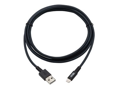 Tripp Lite   Heavy-Duty USB Sync / Charge Cable with Lightning Connector M/M, USB 2.0, UHMWPE and Aramid Fibers, Gray, 6 ft. (1.8 m) Light… M100-006-GY-MAX