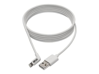Tripp Lite   Lightning to USB Sync Charge Cable Right-Angle iPhone iPad White 6ft Lightning cable Lightning / USB 2.0 6 ft M100-006-LRA-WH