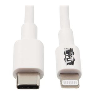 Tripp Lite   Lightning to USB C Sync / Charging Cable Apple iPhone iPad USB Type C USB-C USB Type-C 3ft USB cable USB-C to Lightning 3 ft M102-003-WH
