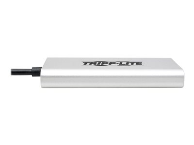 Tripp Lite   Dual-Monitor Thunderbolt 3 to DisplayPort Adapter 4K/5K @ 60 Hz, M/2xF, 4:4:4, Silver external video adapter silver MTB3-002-DP