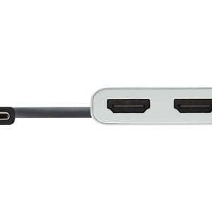 Tripp Lite   Dual-Monitor Thunderbolt 3 to HDMI Adapter (M/2xF) 4K 60 Hz, 4:4:4, Silver adapter cable HDMI / USB 10.2 in MTB3-002-HD