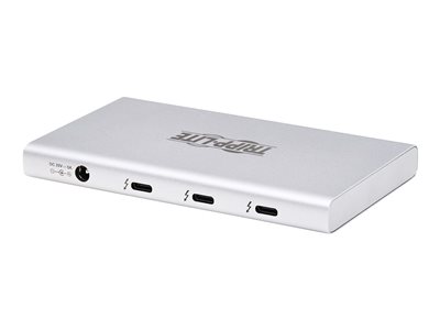 Tripp Lite   4-Port Thunderbolt 4 Hub 8K, 2x 4K 60 Hz, USB 3.2 Gen 2, USB-A Port, 100W Charging, Gray hub 4 ports MTB4-HUB3-01