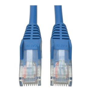 Tripp Lite   1ft Cat5e / Cat5 Snagless Molded Patch Cable RJ45 M/M Blue 1′ patch cable 1 ft blue N001-001-BL