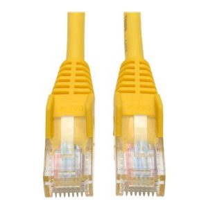 Tripp Lite   1ft Cat5e / Cat5 Snagless Molded Patch Cable RJ45 M/M Yellow 1′ patch cable 1 ft yellow N001-001-YW