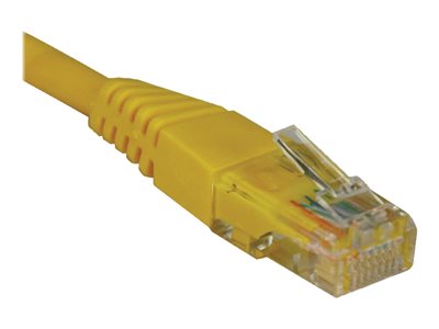 Tripp Lite   1ft Cat5e / Cat5 350MHz Molded Patch Cable RJ45 M/M Yellow 1′ patch cable 1 ft yellow N002-001-YW