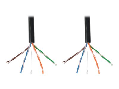 Tripp Lite   1000ft Cat5 / Cat5e Bulk Cable Solid CMR PVC 350MHz Black 1000′ bulk cable TAA Compliant 1000 ft black N022-01K-BK
