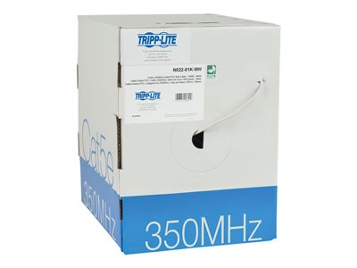Tripp Lite   1000ft PVC CMR CAT5E CAT5 SOLID UTP BULK CABLE WHITE 1000′ bulk cable 1000 ft white N022-01K-WH