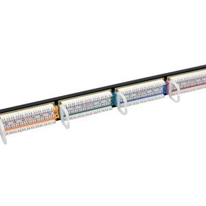 Tripp Lite   24-Port 1U Rack-Mount 110-Type Color-Coded Patch Panel, RJ45 Ethernet, 568B, Cat5/5e patch panel 1U 19″ TAA Compliant N053-024-RBGY