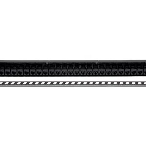 Tripp Lite   24-Port Cat5e Cat5 Feedthrough Patch Panel Rackmount 1URM RJ45 Ethernet TAA patch panel N054-024