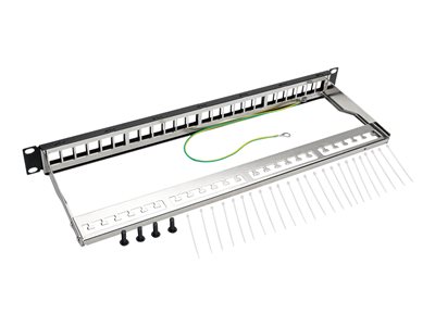 Tripp Lite   24-Port 1U Rack-Mount Shielded Blank Keystone/Multimedia Patch Panel, RJ45 Ethernet, USB, HDMI, Cat5e/6 patch panel 1U 19″ N062-024-KJ-SH