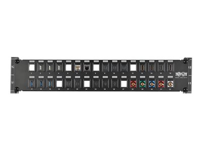 Tripp Lite   32-Port 2U Rack-Mount Unshielded Blank Keystone/Multimedia Patch Panel, RJ45 Ethernet, USB, HDMI, Cat5e/6 patch panel 2U 19″ N062-032-KJ