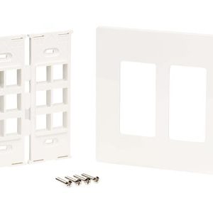 Tripp Lite 12-Port Double-Gang Universal Keystone Wall Plate, Cat5e/6/6a, USB, HDMI, DisplayPort, White, TAA faceplate TAA Compliant N080-212 Tripp Lite 12-Port Double-Gang Universal Keystone Wall Plate, Cat5e/6/6a, USB, HDMI, DisplayPort, White, TAA faceplate TAA Compliant N080-212