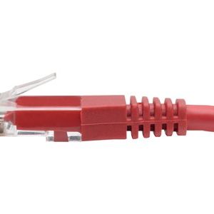 Tripp Lite   Premium Cat5 / Cat5e / Cat6 Gigabit Molded Patch Cable, 24 AWG, 550 MHz/1 Gbps (RJ45 M/M), Red, 1 ft. patch cable 1 ft red N200-001-RD