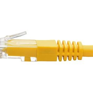 Tripp Lite   Premium Cat5 / Cat5e / Cat6 Gigabit Molded Patch Cable, 24 AWG, 550 MHz/1 Gbps (RJ45 M/M), Yellow, 1 ft. patch cable 1 ft yellow N200-001-YW